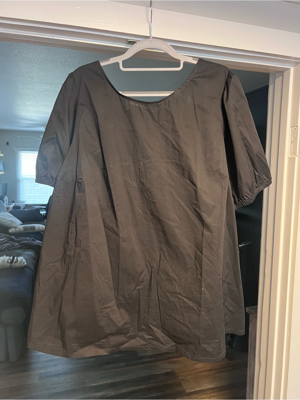 Torrid Size 3 Black Puff-Sleeve Peasant Top With Bows